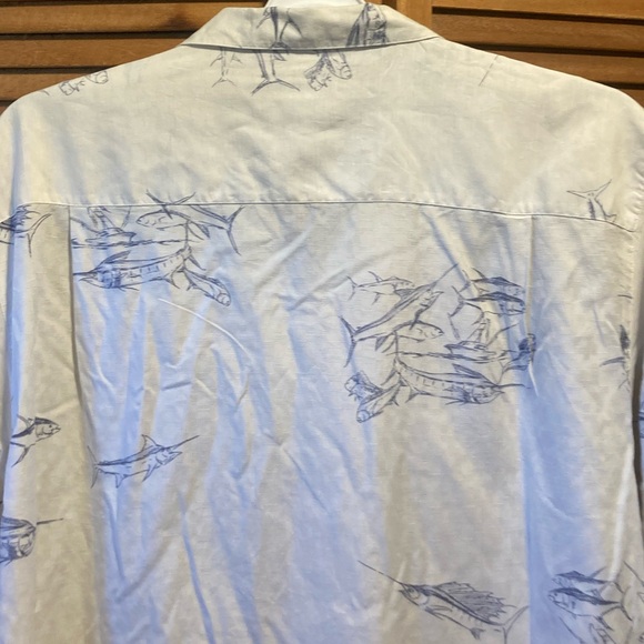 Hook And Tackle Cream with Black & Grey Fish Graphics Shirt - Picture 13 of 16